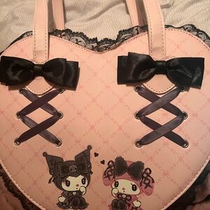 Heart Shaped my melody and Kuromi sanrio midsize bag